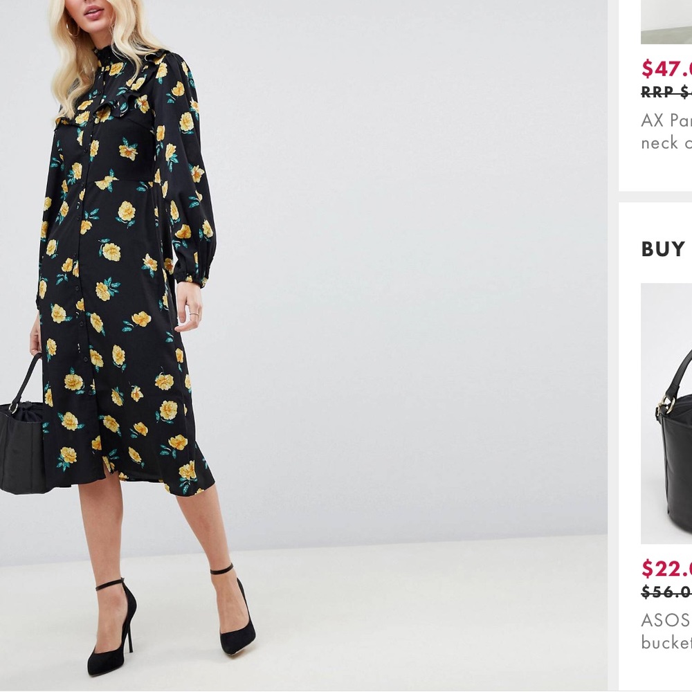 ASOS Floral MIDI Dress